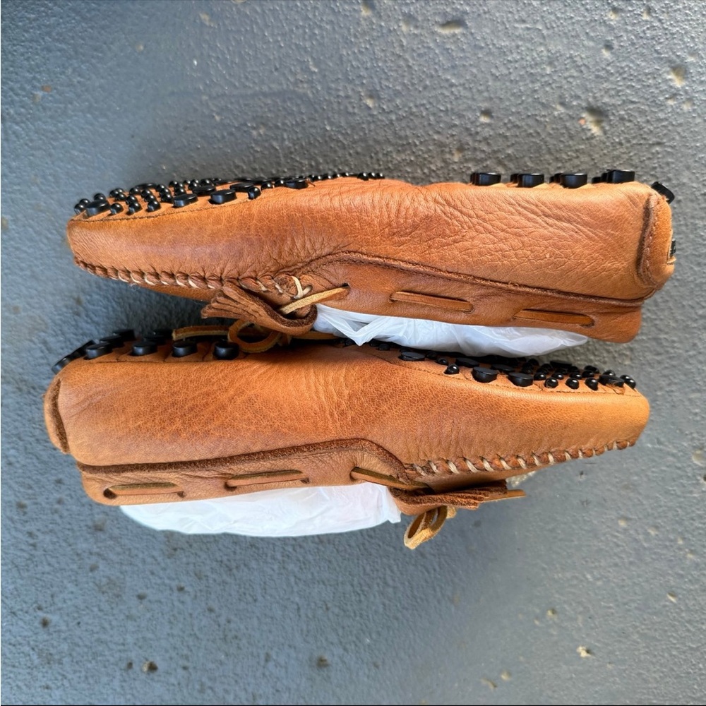 Minnetonka Women’s Deerskin Driving Moccasin in Genuine Deerskin Leather Sz 5 - Picture 6 of 10